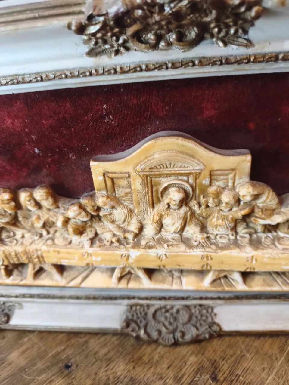 Quadro Antigo Santa Ceia. - Foto 4