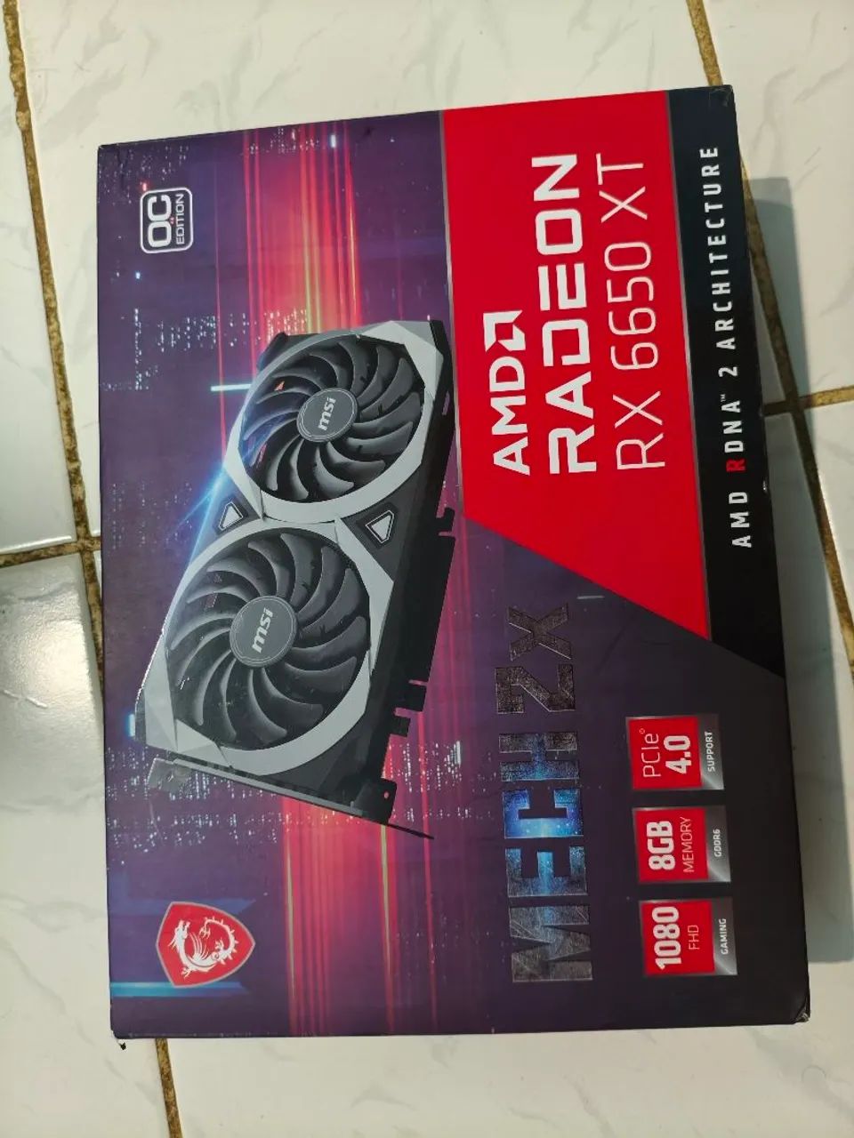 Placa de vídeo RX 6650XT com defeito