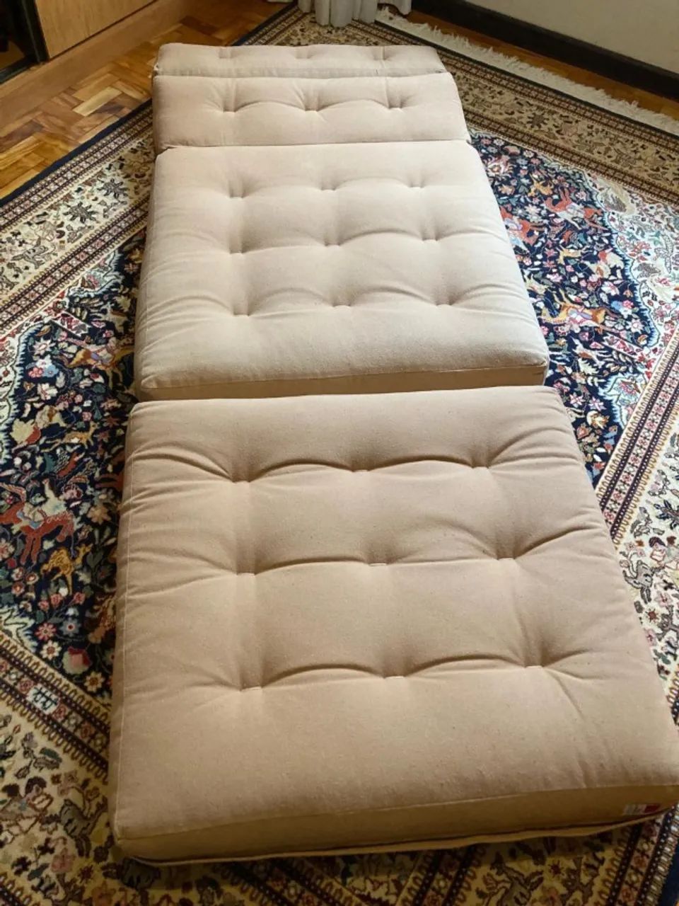 Futon Dobrável 2 em 1 (Vira Puff) - Confortável e Versátil - Foto 3