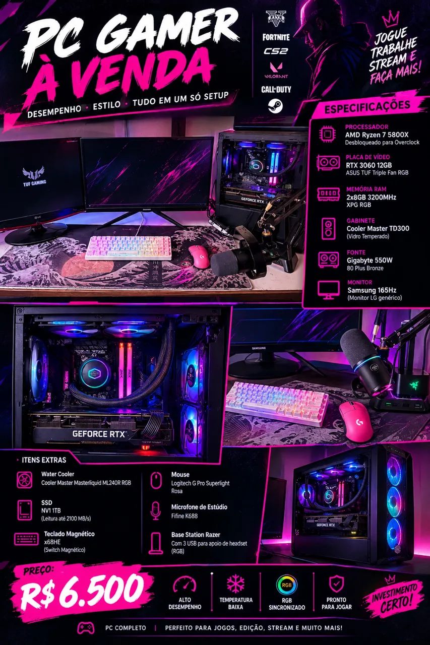 PC GAMER RYZEN 7 COMPLETO