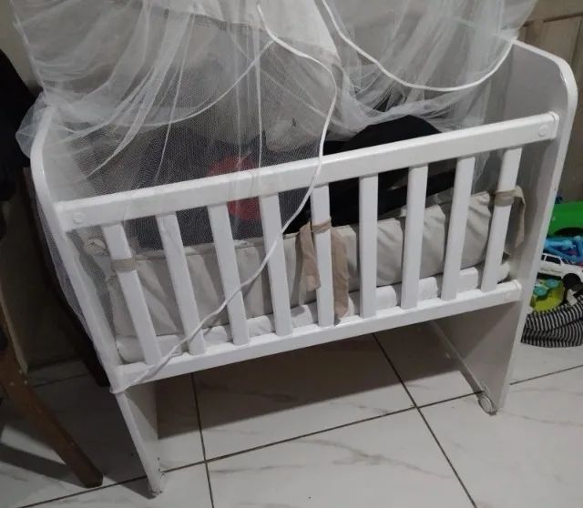 Carrinho Moisés e Mini berço - Foto 3