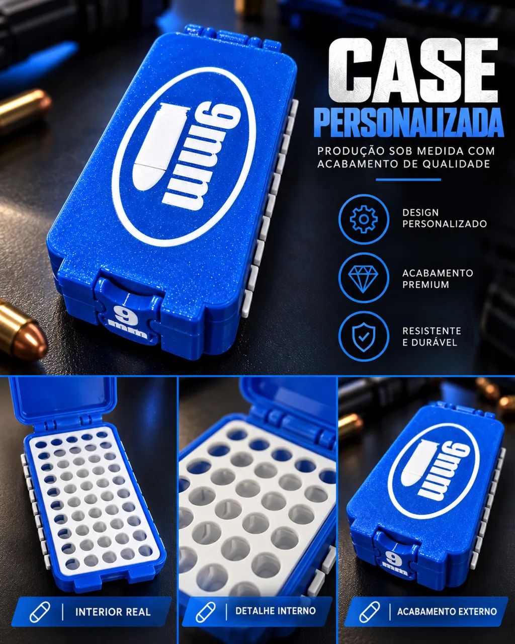 Case para munição de vários calibres