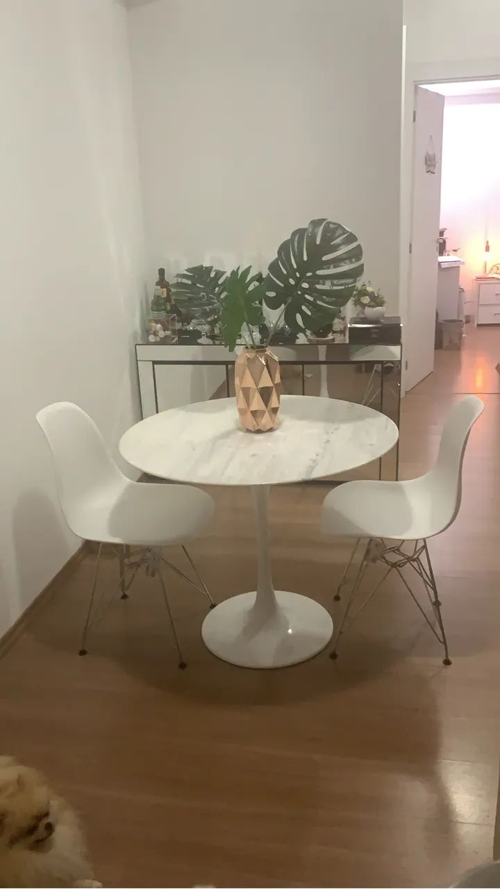 Mesa de Mármore branco Espírito Santo modelo Saarinen  - Foto 2