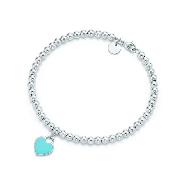 Pulseira Modelo Inspiração Tiffany Contas em prata 925