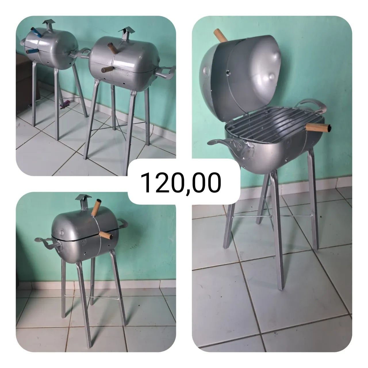 Churrasqueira no bafo em aço 