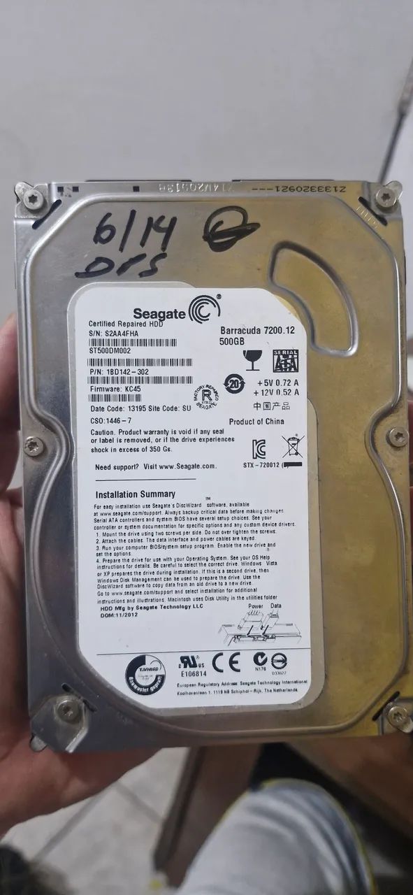 HD Seagate 500 GB 