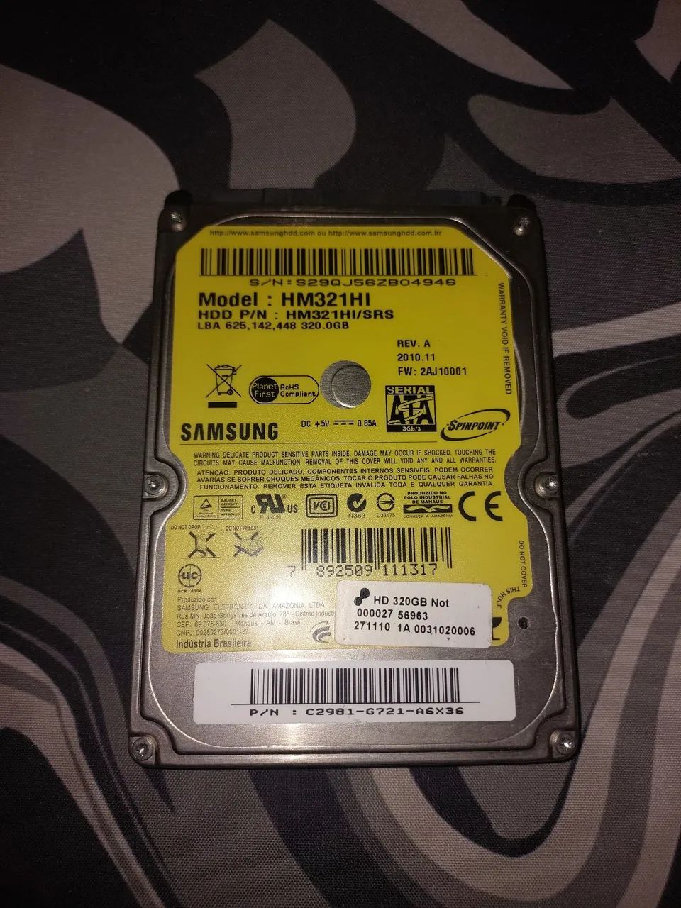 HD 320GB notebook 