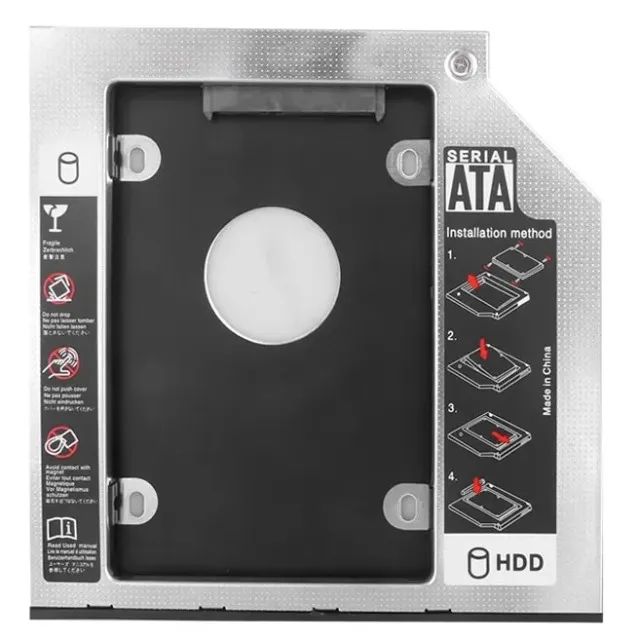 Adaptador Case Caddy 2º Hd Ssd/dvd P/notebook 12mm 12,7mm - Foto 3