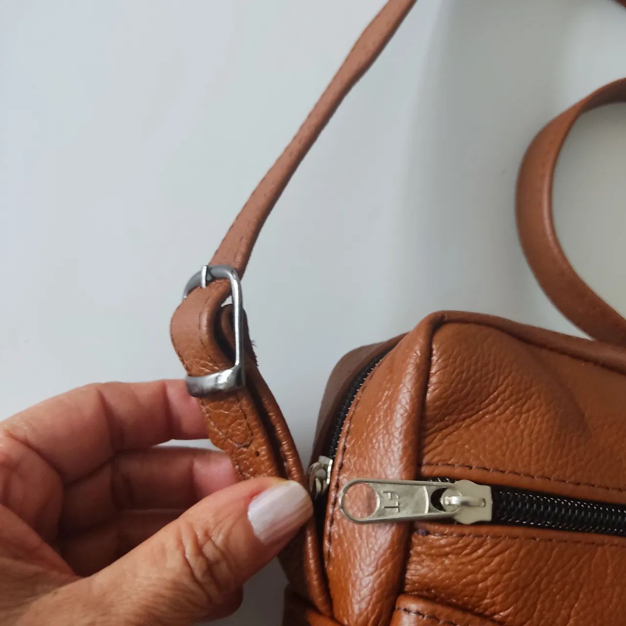 Bolsa Shold Bag COURO Nova Marrom  - Foto 4