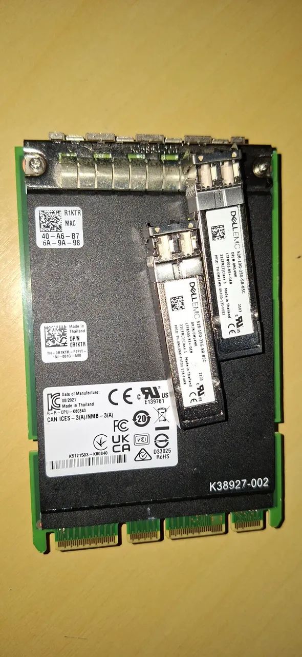 Placa de rede SFP28 10/25gb quad port c/ 2x gbic (pn/XXV-DA4.)  - Foto 3