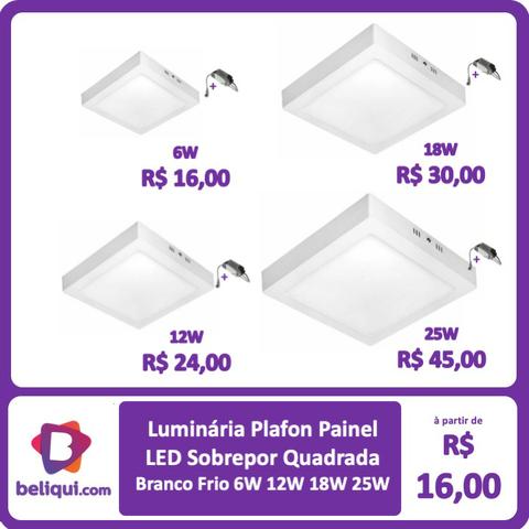Plafon Luminária quadrado sobrepor