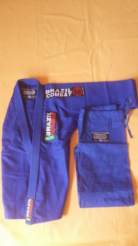 Kimono Novo Trançado Xtra-lite Azul ou Preto Brazil Combat *210,00 - Foto 4