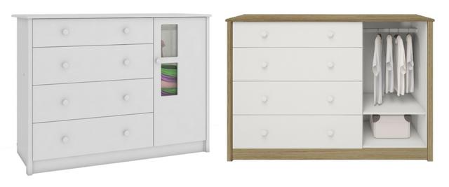 Cômoda Master Infantil 4 Gavetas 1 Porta - Biel *NOVO* ShopMix Móveis - Foto 2