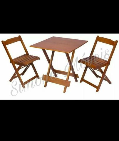 Conjunto dobrável Mesa com 2 cadeira§ - Foto 6