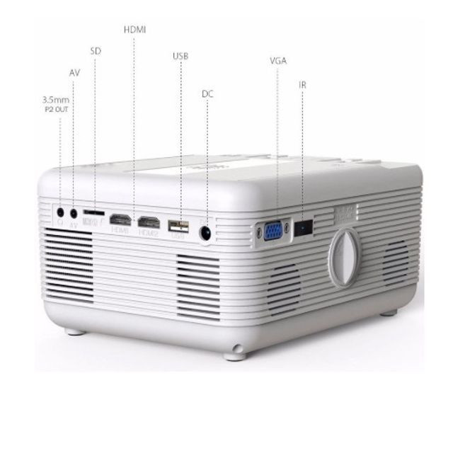Projetor Led 700 Lumens Av Dvd Hdmi Vga Usb MicroSD 1080p - Foto 2
