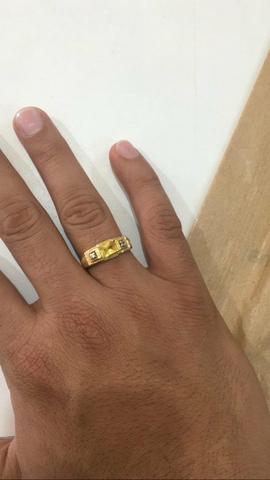 Anel de formatura, curso farmácia, 7.5 grama ouro 18k tamanho 27. 1400 reais - Foto 4