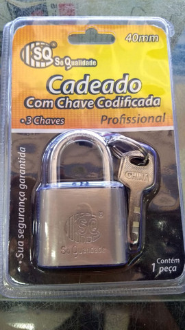 Cadeado com Chave Codificada Profissional(distribuidora jk eletronicos) - Foto 3
