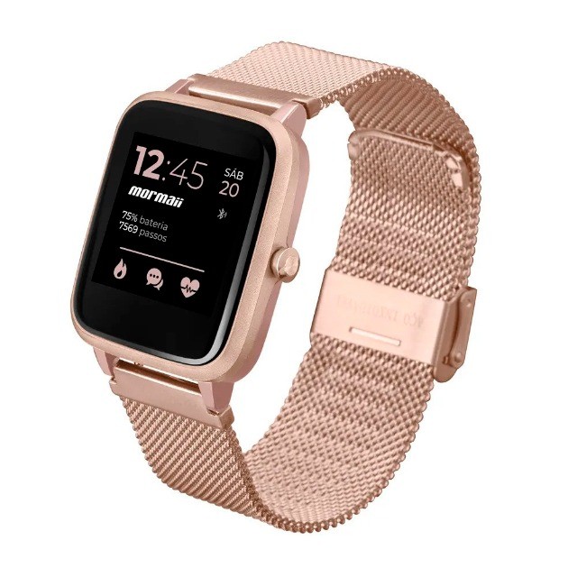 Relógio Smartwatch Mormaii Life Aço Rosé - Foto 3