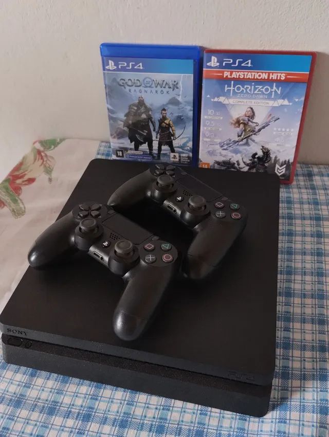 Playstation 4 Slim 1tb - Jogos Gow Ragnarok + Horizon - Ps4