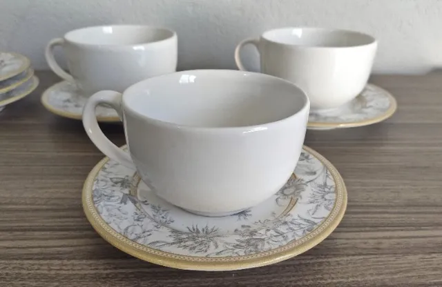 Conjuntos de chá de porcelana de 15 peças com bule de chá, xícaras e pires  Conjunto de xícaras de café Bone China Serviço de chá de cerâmica para