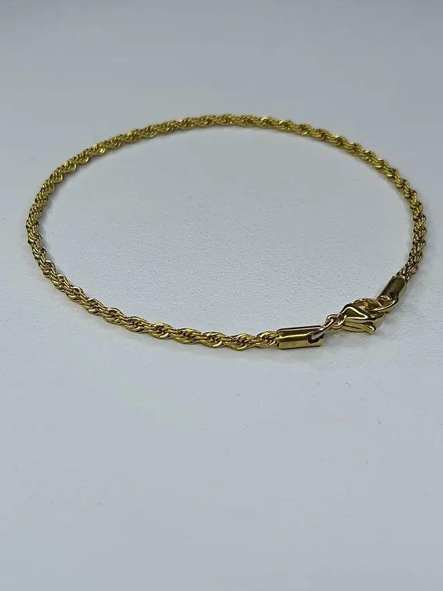 Pulseira dourada trançada  - Foto 5