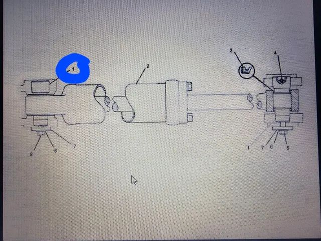 Pa carregadeira trator rodas caterpillar pino novo original 3089894 2v4700 - Foto 6