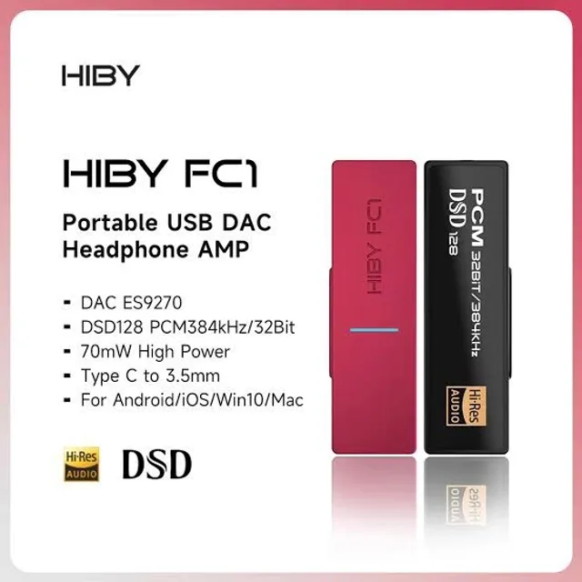 Dac amplificador Hiby Fc1 P Fones hz! L iOS /android