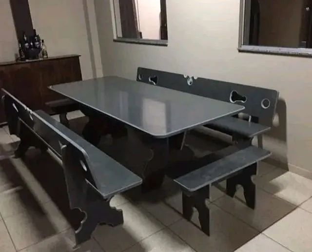 Mesa grande com Bancos de Encosto   - Foto 3