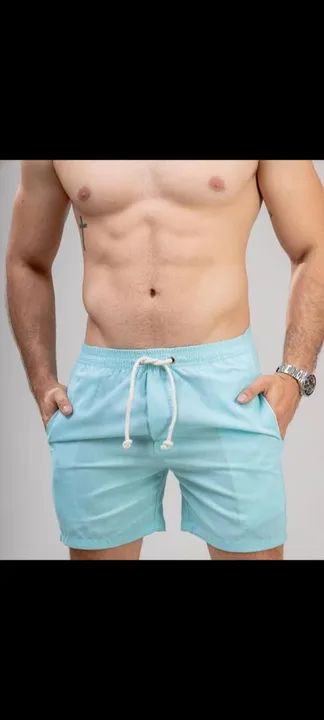 Shorts masculino em linho do P ao GG  - Foto 3