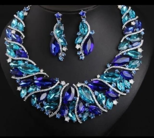 Argola + Colar Strass