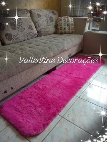 Tapete Passadeira Pelo Alto- Medida aproximada 2,0x0,60/ VARIAS CORES A PRONTA ENTREGA - Foto 2