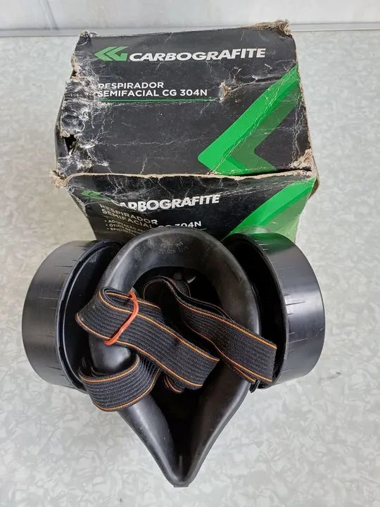 Máscara semifacial respiratória de pintura Carbografite. Produto novo.  - Foto 4
