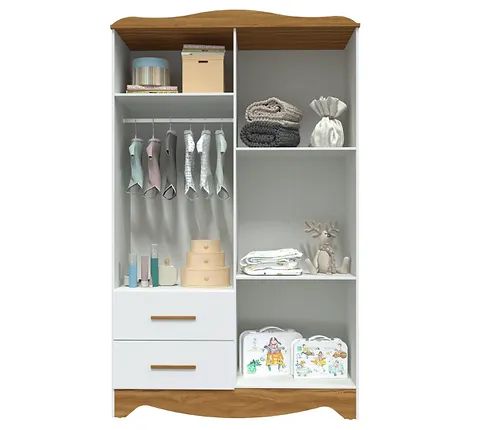 Roupeiro Lisi 4 Portas, 100% MDF - Peroba - Foto 2