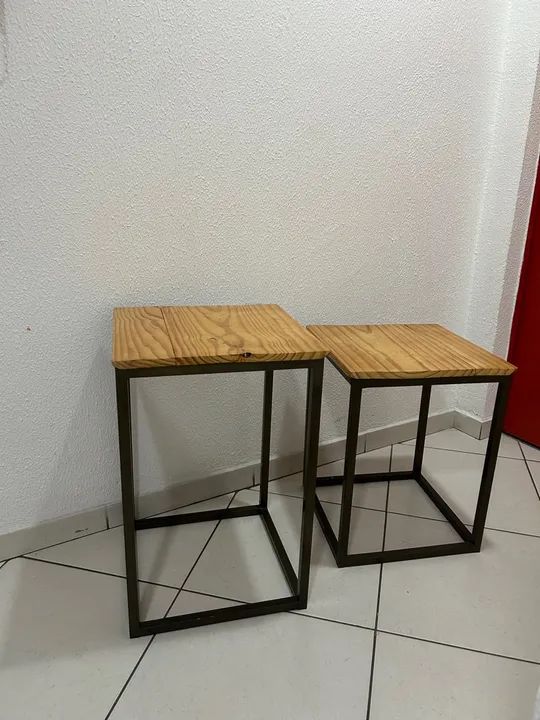 Banqueta Metalon e madeira  - Foto 3