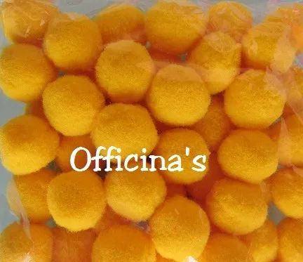 Pompom solto 20mm, pacote com 100 unidades, várias cores