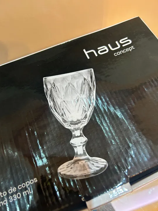 Kit 6 Copos Diamond 330ml Haus Concept - Novo