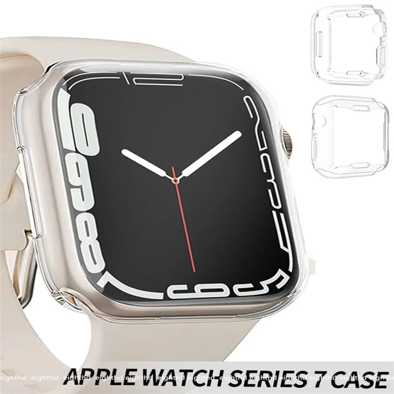 CASE FECHADA PARA SMARTWATCH RELÓGIO INTELIGENTE SÉRIE 7 6 SE 5 4 3 2 1. 45mm. SILICONE.