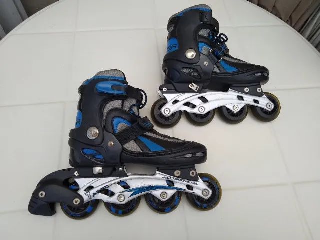 Patins In Line Oxer Aluminum Regulável 32/35 Bra (Usado)