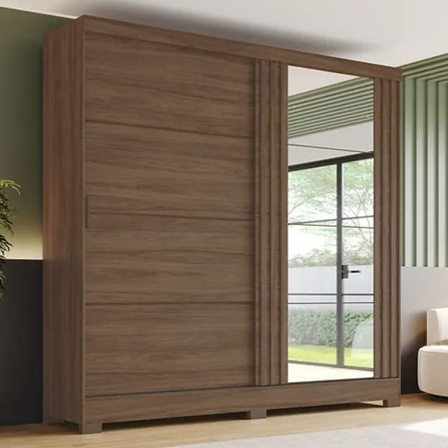 Guarda-Roupa B352 com Espelho - Entrega/Montagem Grátis para Fortaleza - Foto 2