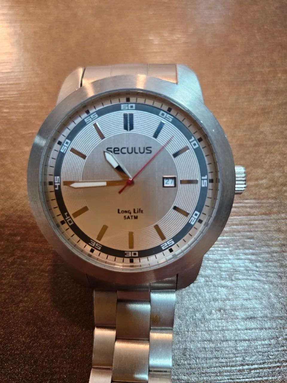 Relógio Seculus Aço original sem uso