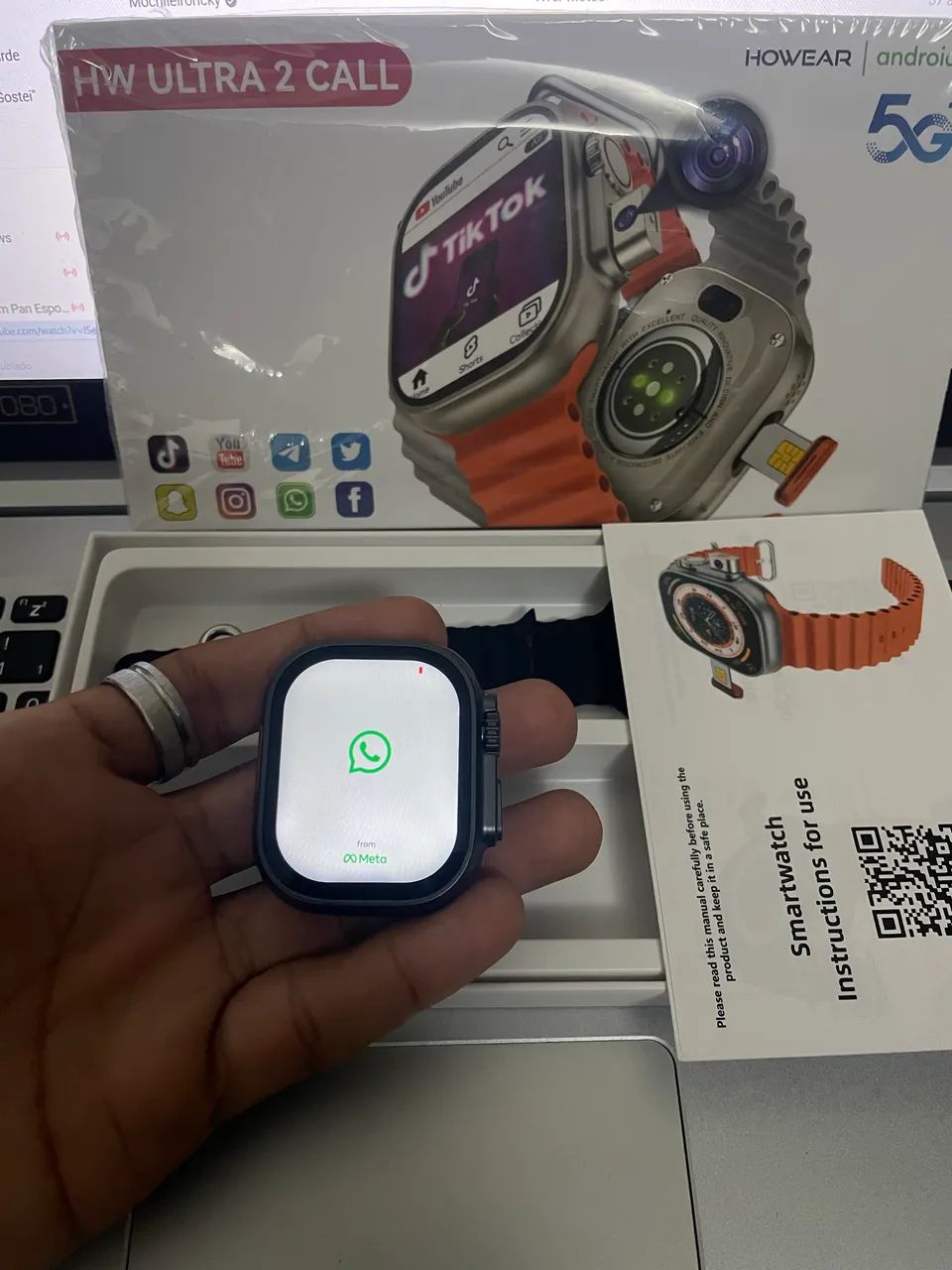 RELÓGIO COM CHIP 5g COM 2 CÂMERAS  - Foto 2