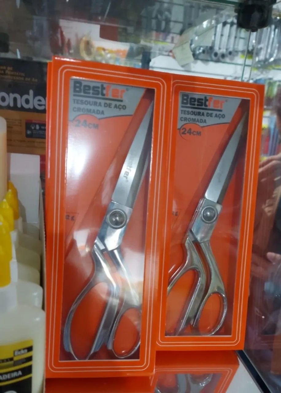 Tesoura Multiuso Costura Corte Profissional Grande Cromada - Foto 4