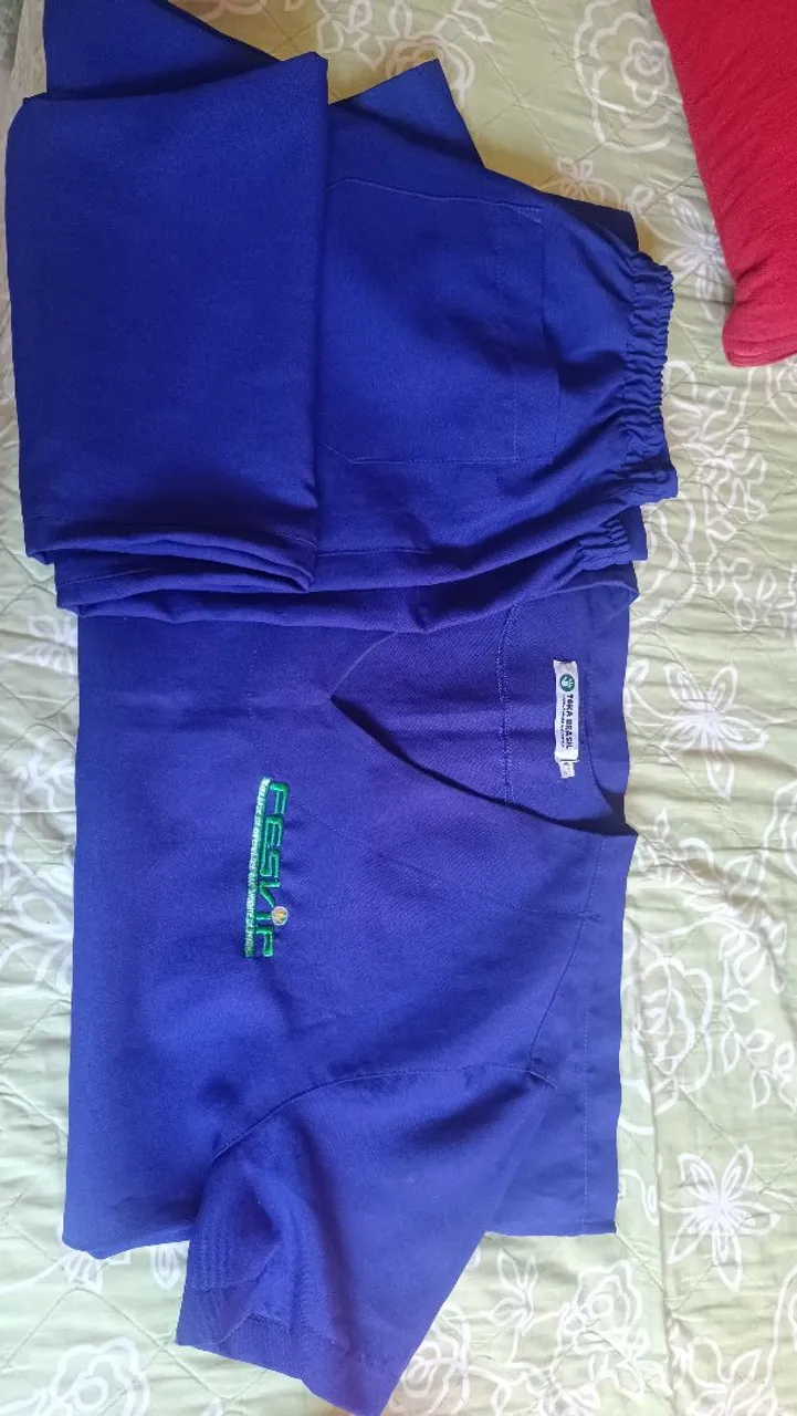 pijama cirúrgico azul tamanho G