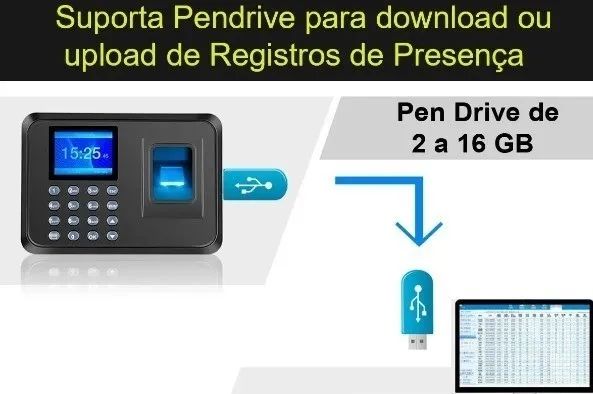 Relógio De Ponto Biométrico Impressão Digital Eletrônico