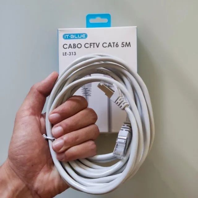 Cabo de Rede internet 5 Metros Cat6 Rj45 1000mb