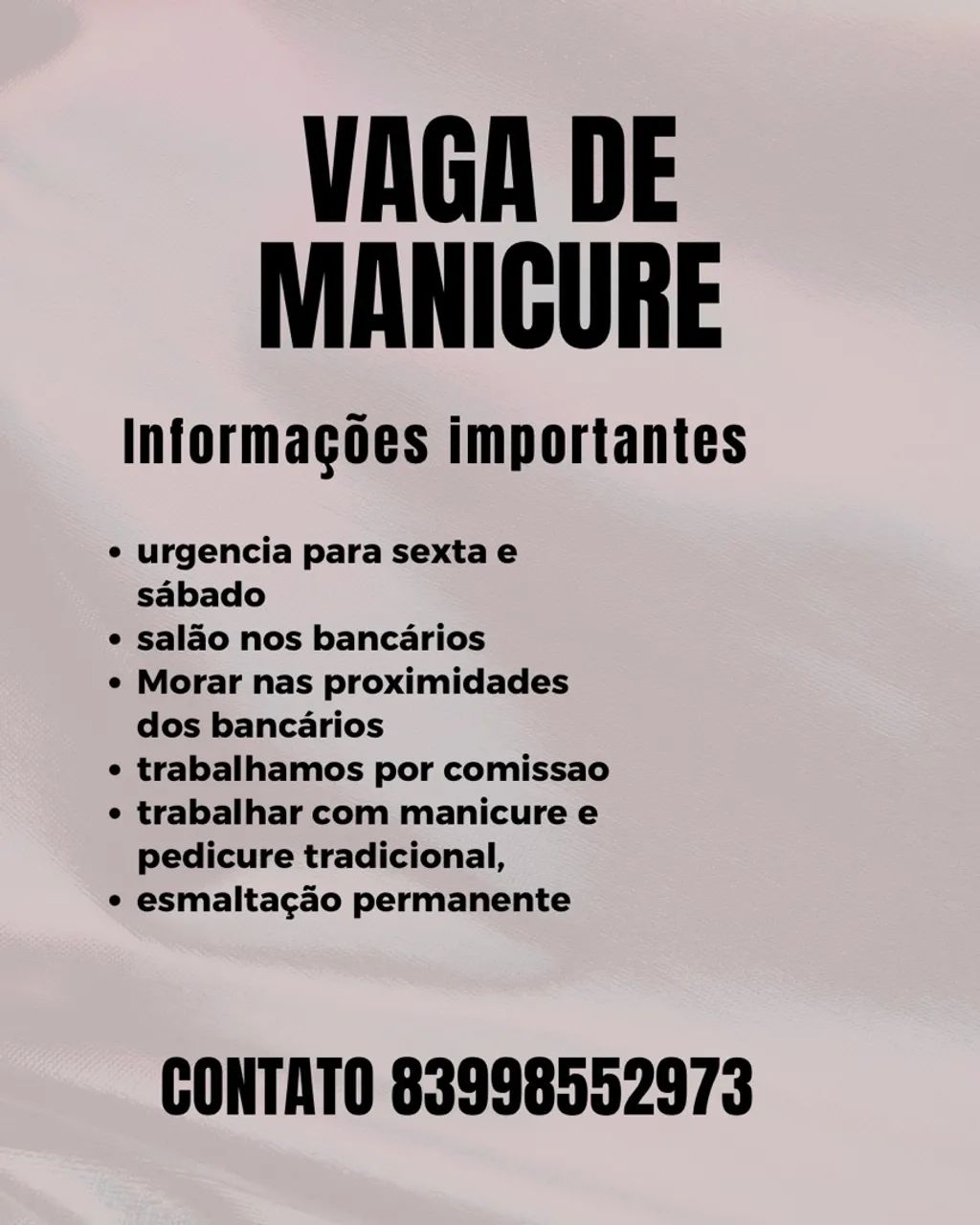 Vaga de manicure 