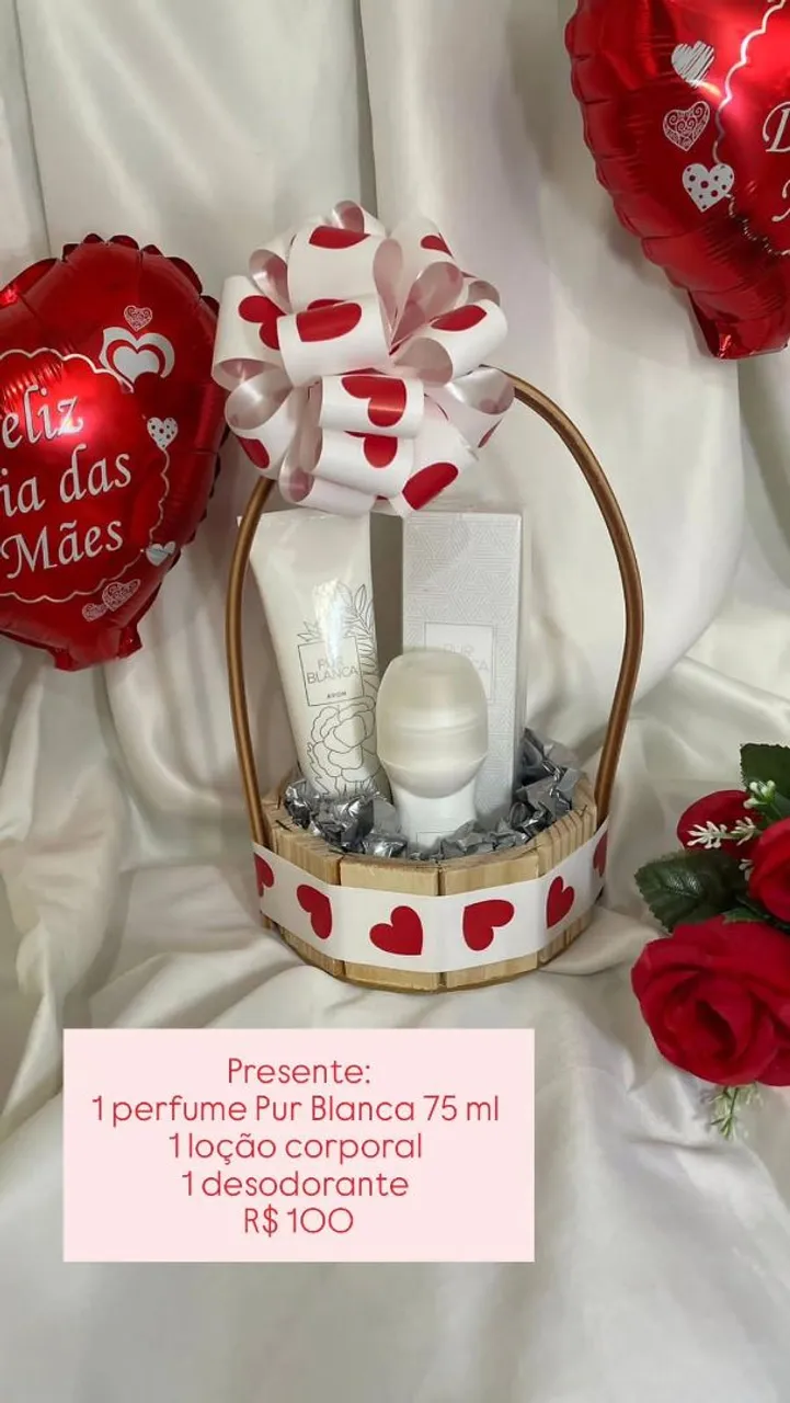 Kit presente dia das mães - Perfume, loção e desodorante