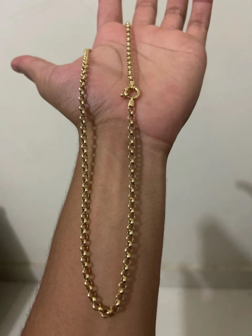 Colar maciço feminino ouro 18k 45cm