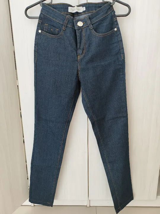Jeans Feminino Azul - Tamanho 36 - Foto 4