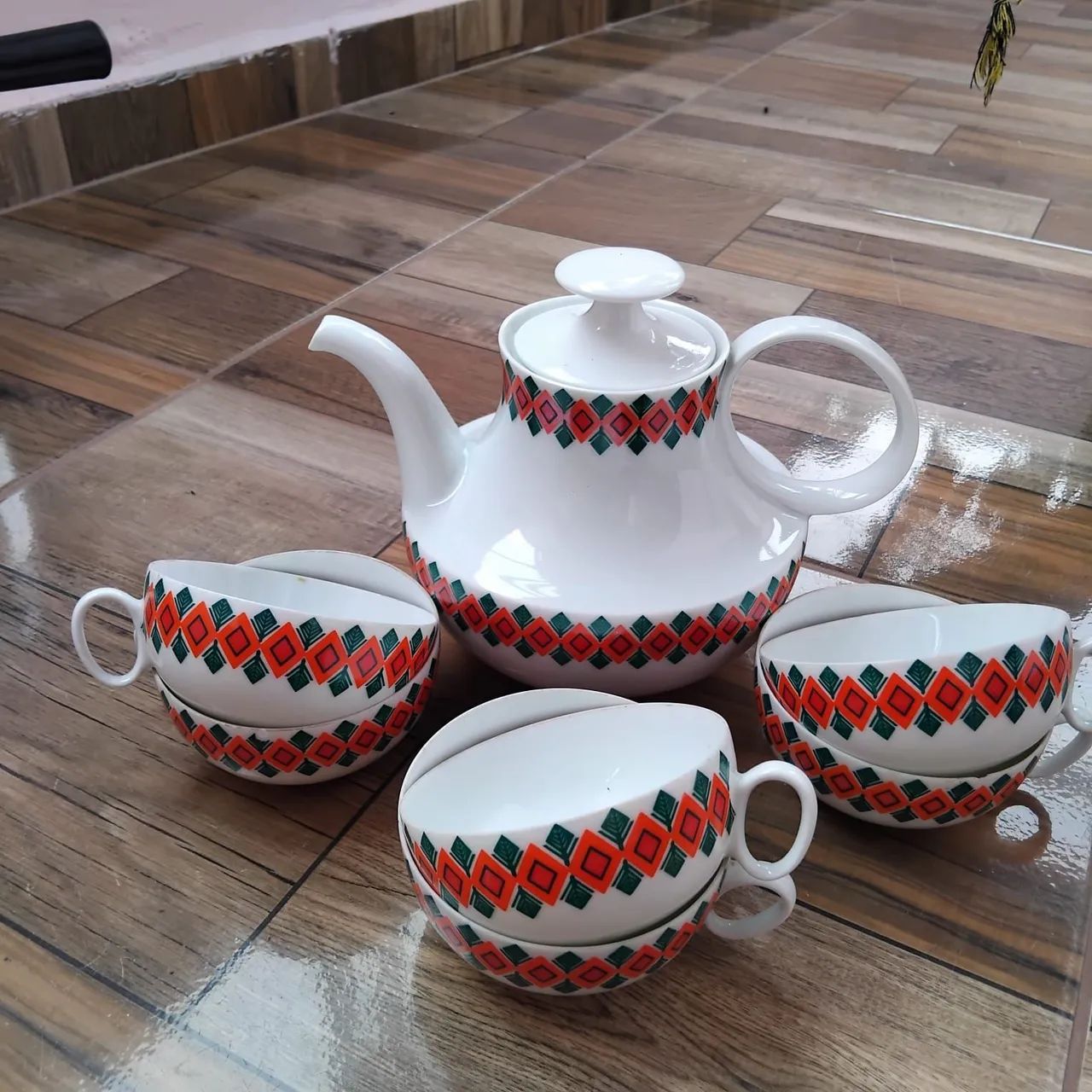 Conjunto de chá porcelana Rener  - Foto 3